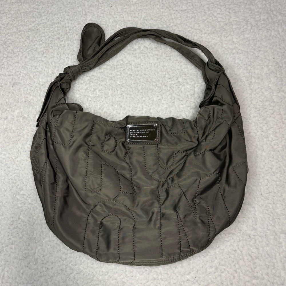 Marc Jacobs Quilted Dark Green Shoulder Bag